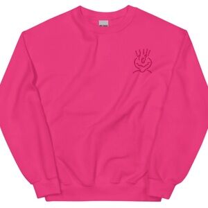 Unisex Pink Crewneck Sweater